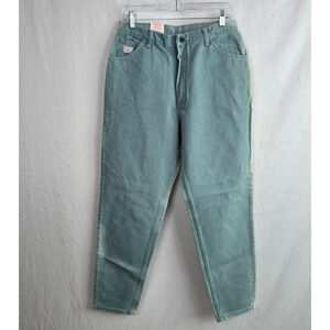 Vintage Wrangler Jeans Women's 14 x 30 Aloe Blue-Green Light Wash Short NWT
